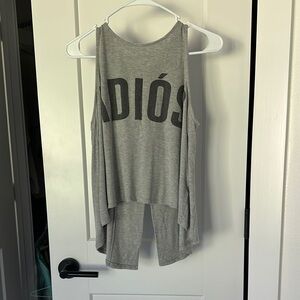 Forever 21 Gray Ribbed Sleeveless Top